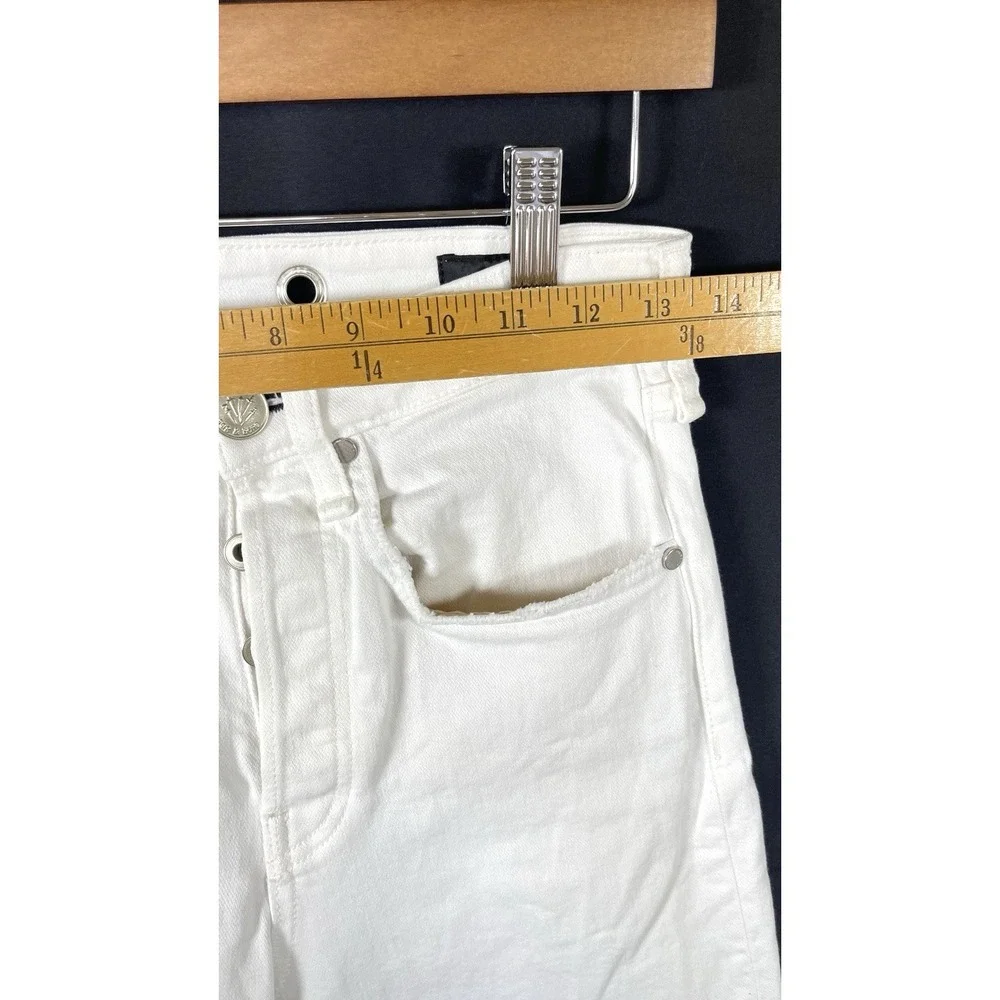 Rag & Bone Women Maya High-Rise Ankle Straight Jeans Size 23 Vintage White USA